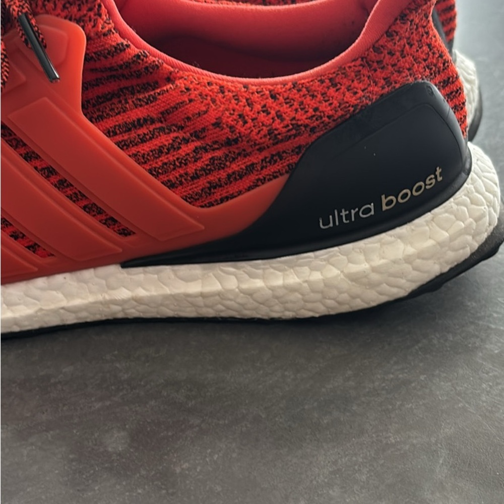 Adidas Men’s Orange Ultra Boost Running Shoe in Energy Red - Picture 4 of 7